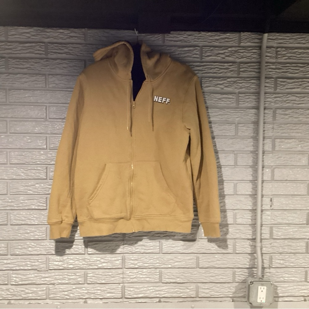 NEFF CO. Coffee Brown Full Zip-Up Men's Sherpa Lined Hoodie Men’s Large
